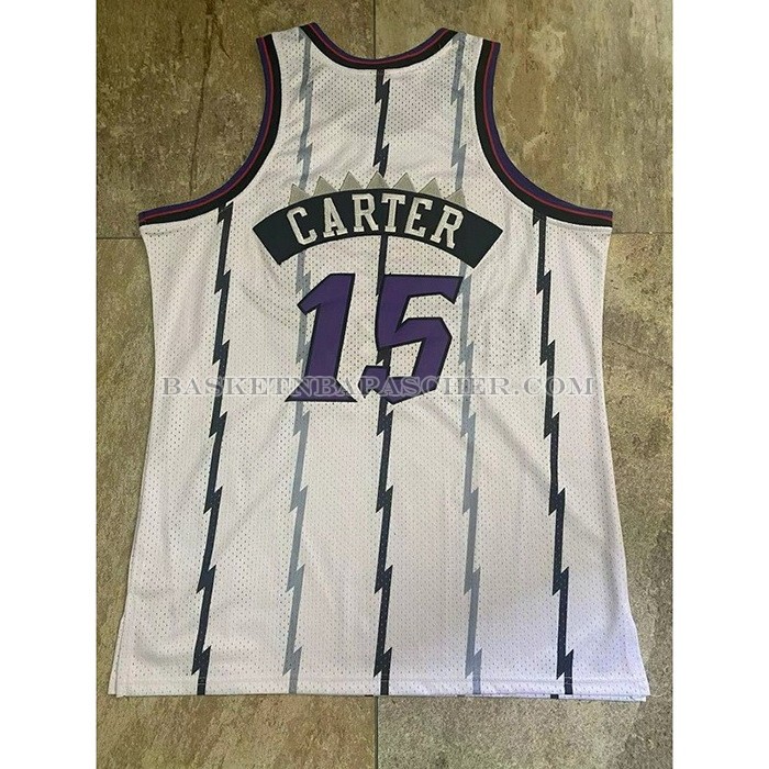 Maillot Tornto Raptors Vince Carter NO 15 Mitchell & Ness 1998-99 Blanc2